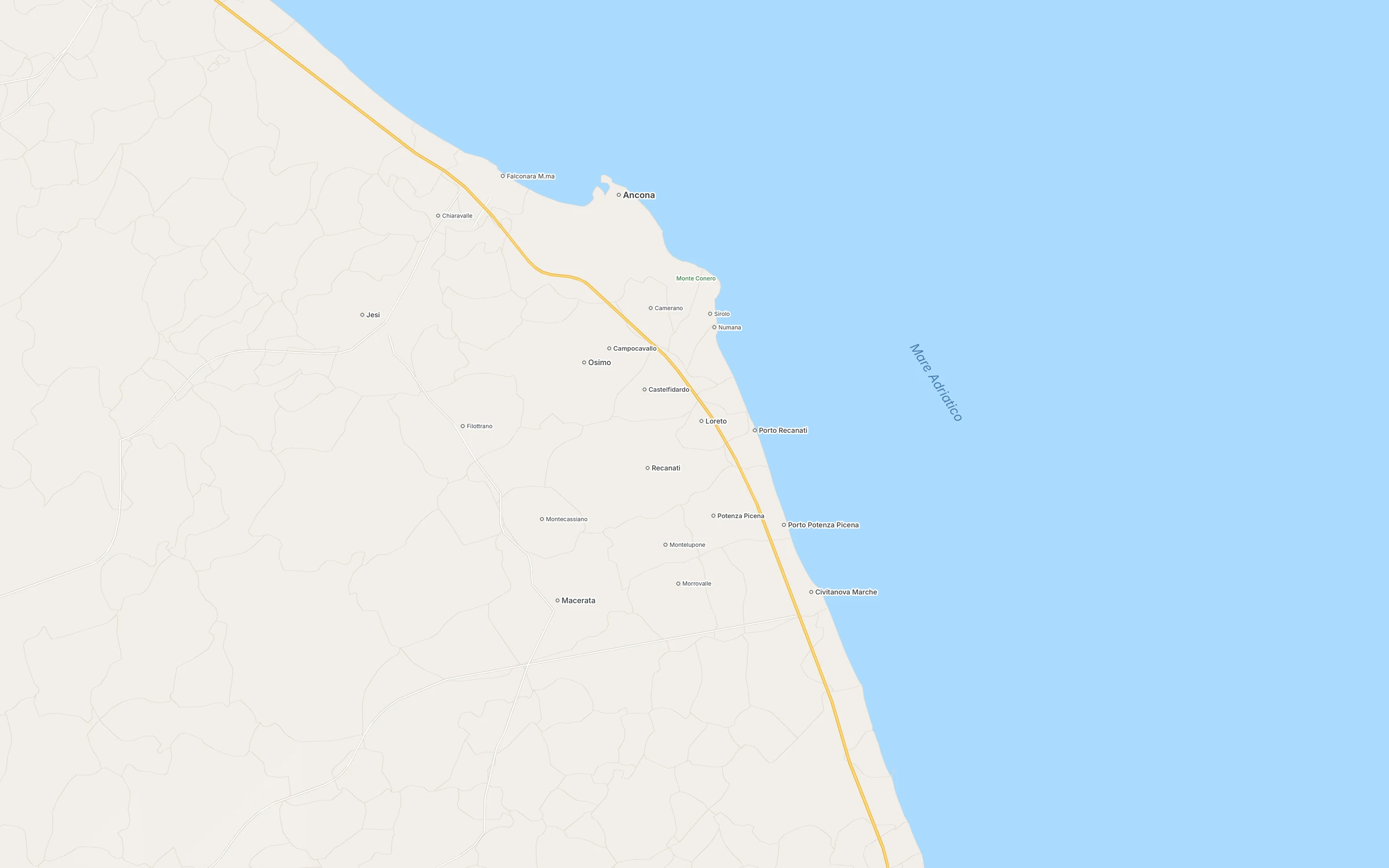 Mappa: Osimo Campocavallo, Porto Recanati, Porto Potenza Picena